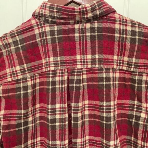 Vintage G.H. Bass &‎ Co. Mens Red Plaid Flannel Shirt - Picture 9 of 9